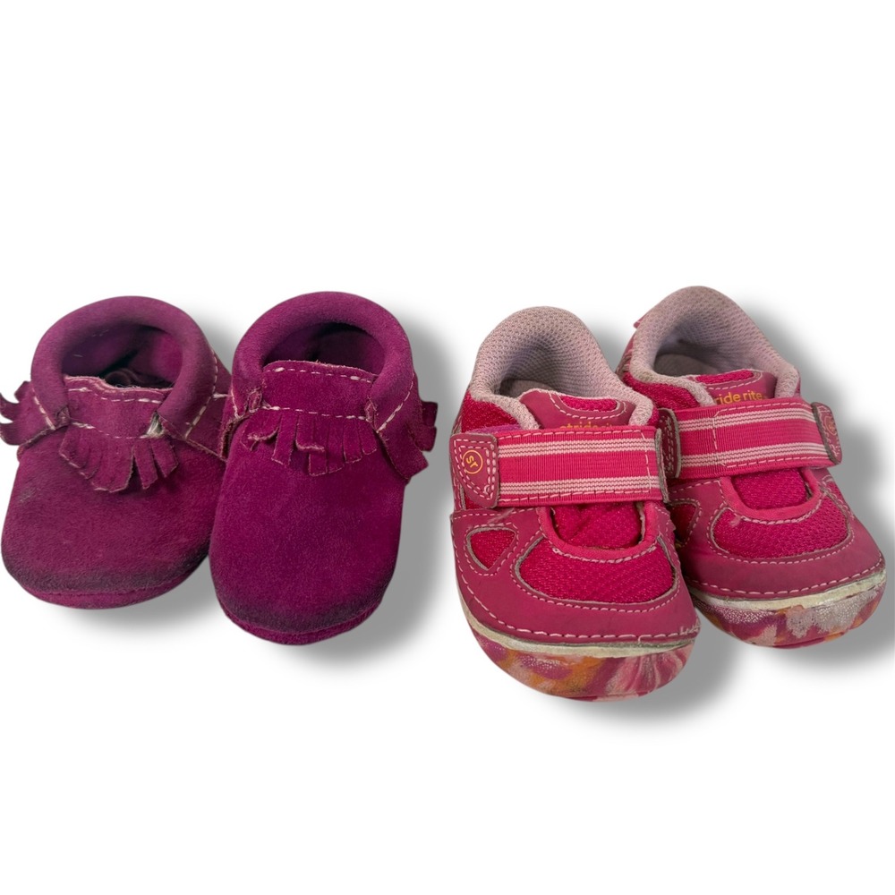 Freshly Picked Moccasins Stride Rite Shoes Girls 2 & 3.5M Leather